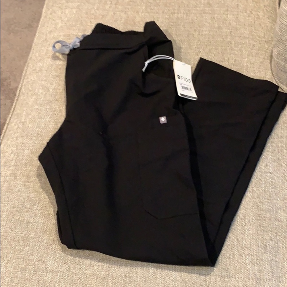 FIGS Black Yola Skinny Scrub Pants NWT